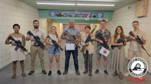 Historic rifle display with expert safety instruction