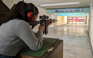 Professional shooting experience at a professional shooting range