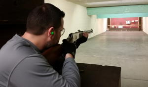 Firearms training session using various sporting firearms