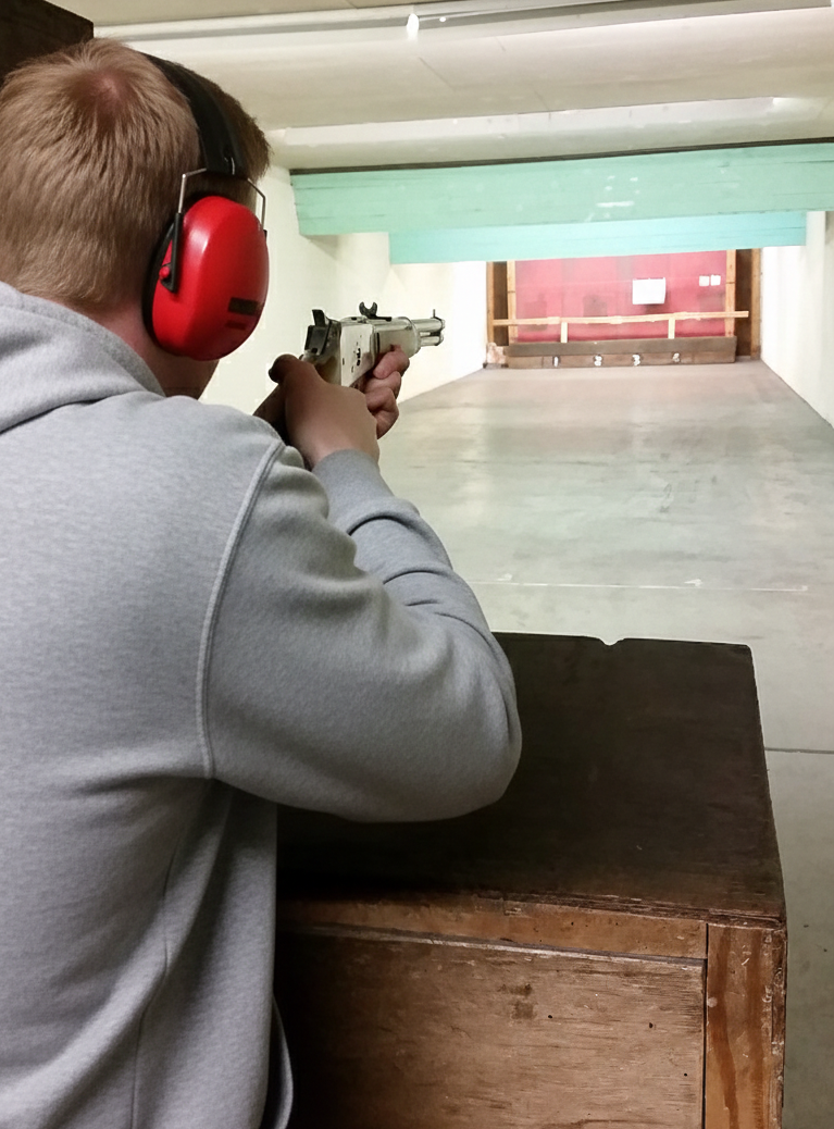 Professional shooting experience at a professional shooting range